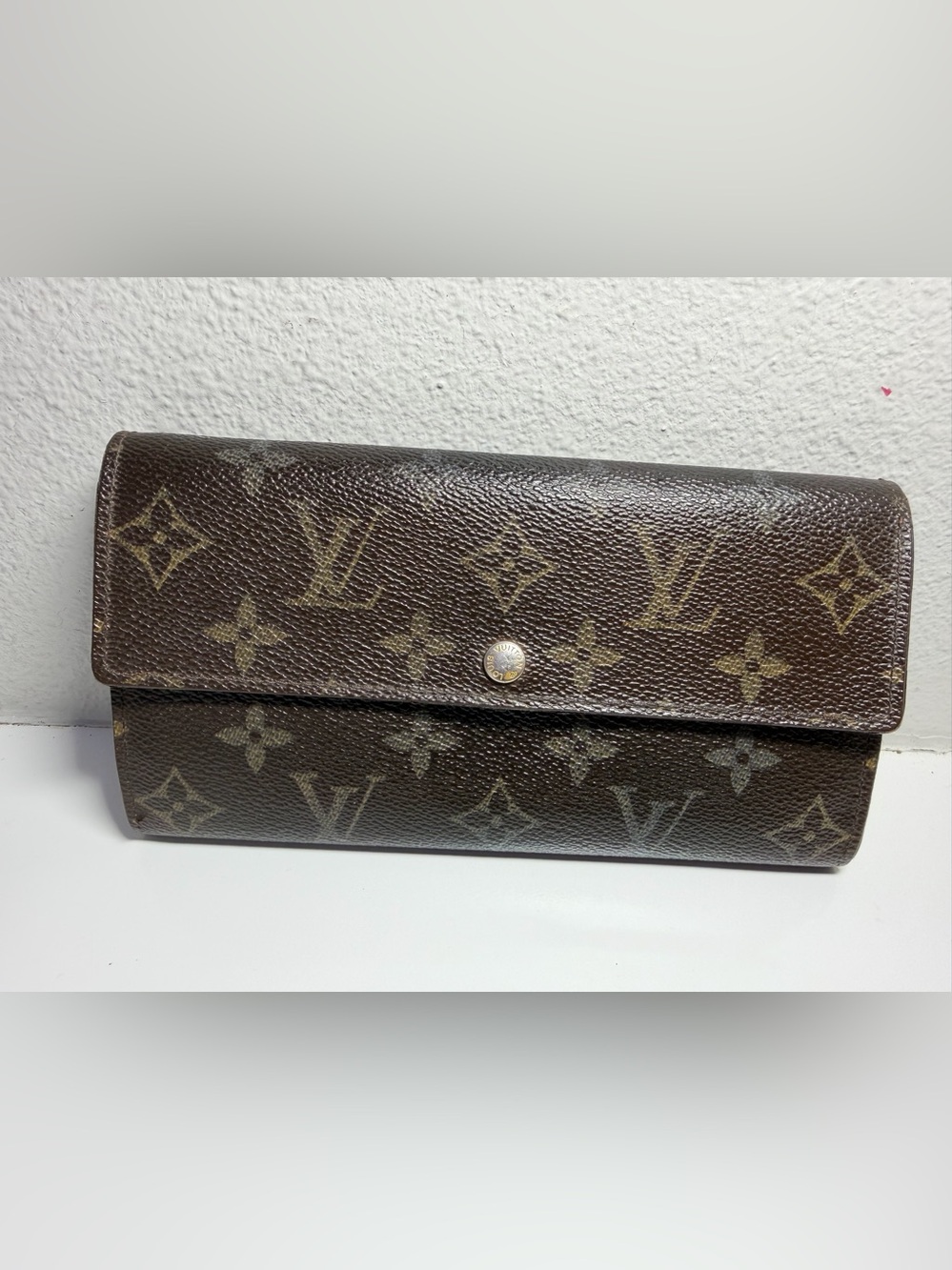 Louis Vuitton Monogram Canvas Brown Flap Wallet